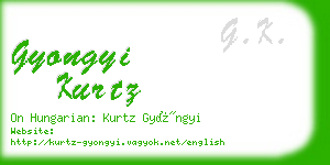 gyongyi kurtz business card